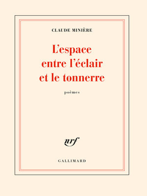 cover image of L'espace entre l'éclair et le tonnerre